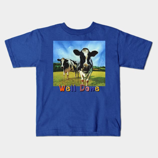 Cows Kids T-Shirt by Leonard Buttman